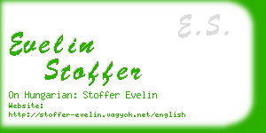 evelin stoffer business card